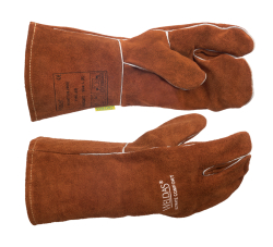 Zv�ra�sk� rukavice WELDAS hned� s jedn�m prstom