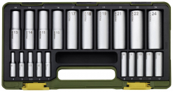 PROXXON sada pred�en�ch orechov 1/4" + 1/2" - 20 dielna